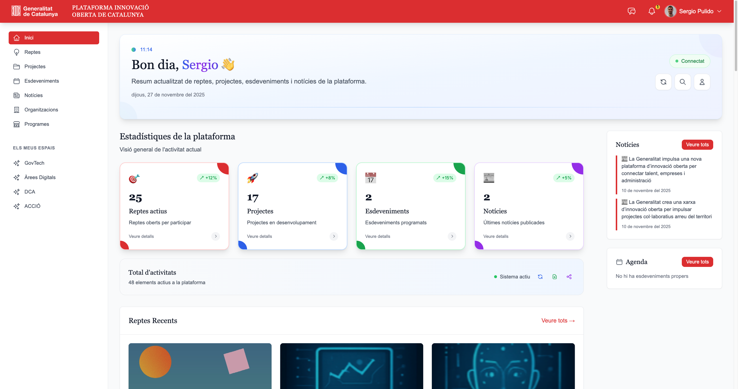GenCat Open Innovation Platform preview